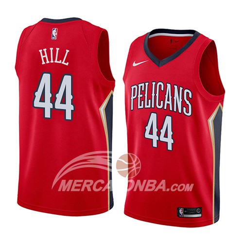 Maglia NBA New Orleans Pelicans Solomon Hill Statement 2018 Rosso